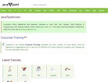 Tablet Screenshot of javatpoint.com